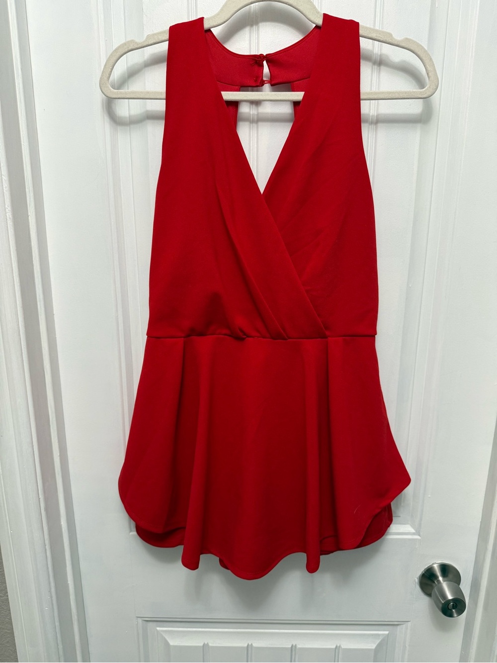 Purple Snow Medium Red One piece Peplum Bottom Halter Top Romper  Large (42-7)